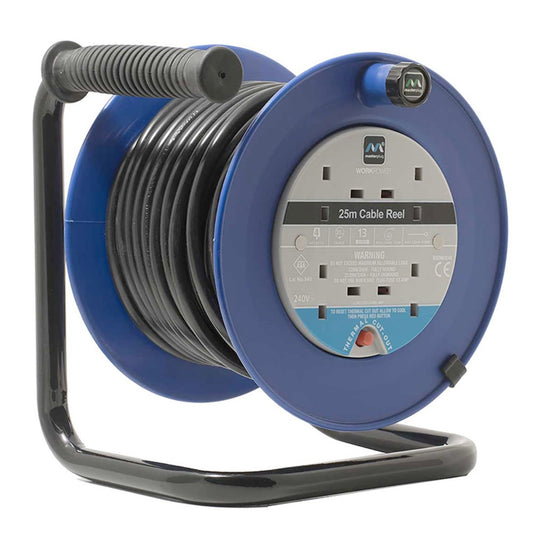 4 Socket 25m 13A Open Reel + RCD