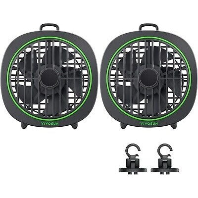AeroWave D4 4″ Clip Fan – Whisper‑Quiet Air Circulation with Adjustable Speed - Twin Pack
