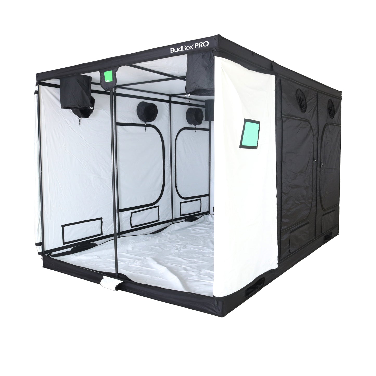 Bud Box Pro - 240 x 360 Grow Tent – Standard & XL Height (White/Silver Lining) - White Lining - 2.2m Tall