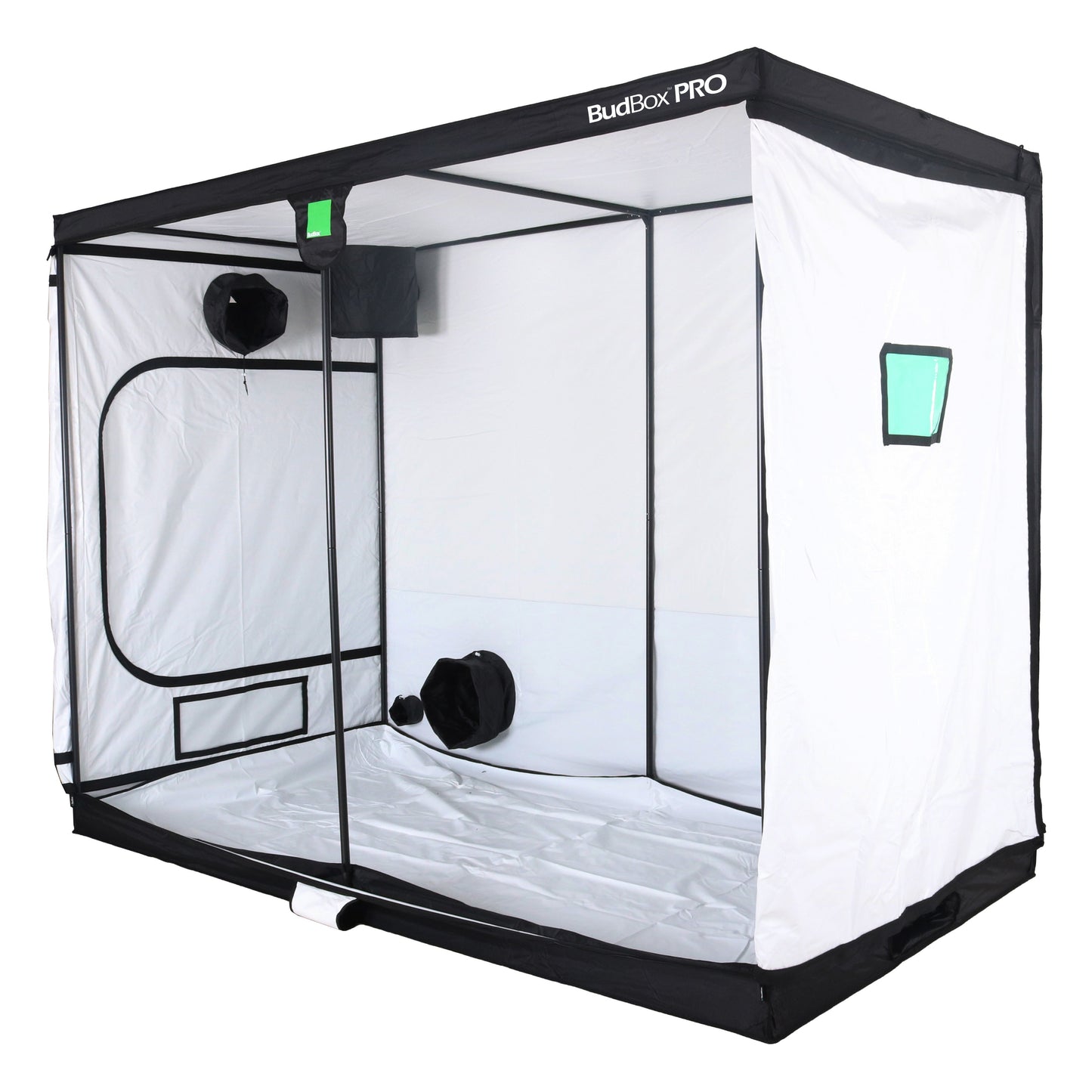 Bud Box Pro 300 x 150 Grow Tent – Standard & XL Height (White/Silver Lining) - White Lining - 2.2m Tall