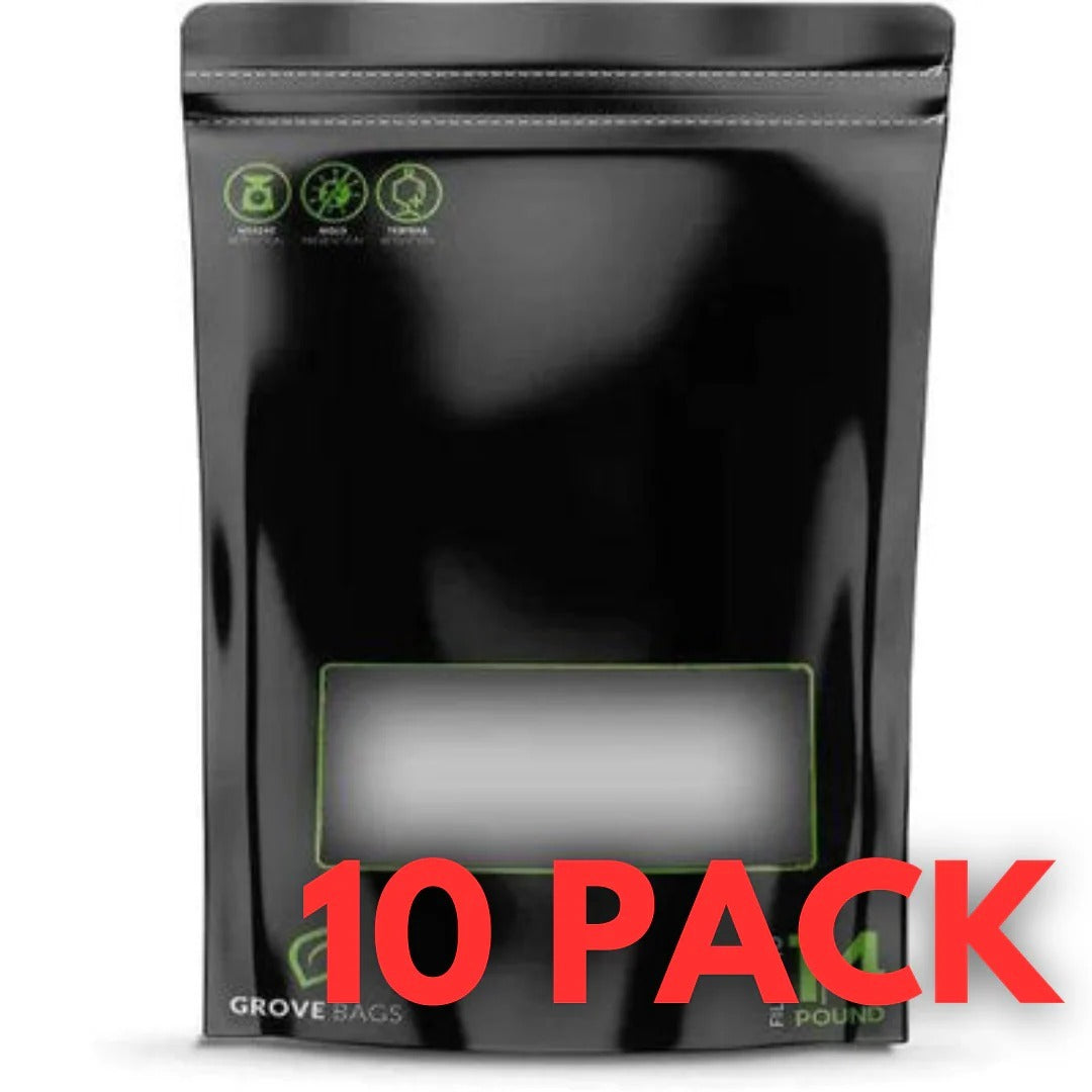 Grove Bags - 4 Ounce Window (115g / Qtr Pound) - 10 Pack