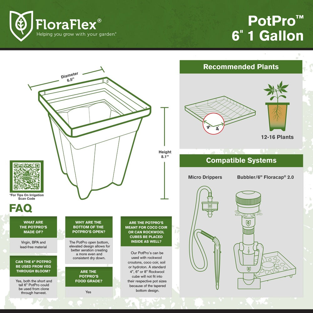 FloraFlex PotPro 6' Tall Pot 1 Gal