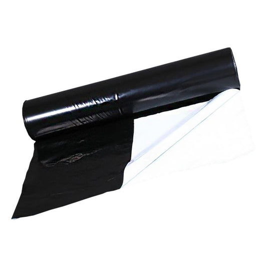 8m Wide x 25m Roll 125mu - Black White Sheeting Standard