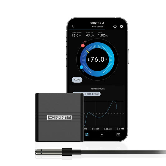 AC Infinity Cloudcom A1 Mini Smart Thermo-Hygrometer + 12ft External Sensor (AC-CCA1)