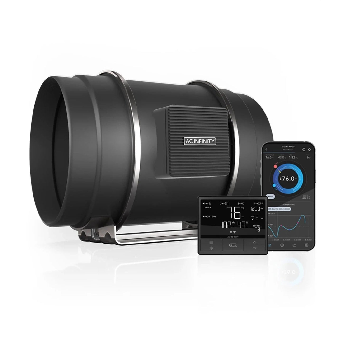 AC Infinity Cloudline Pro T8 Fan & 69 Pro Controller Combo (AI-CLT8)