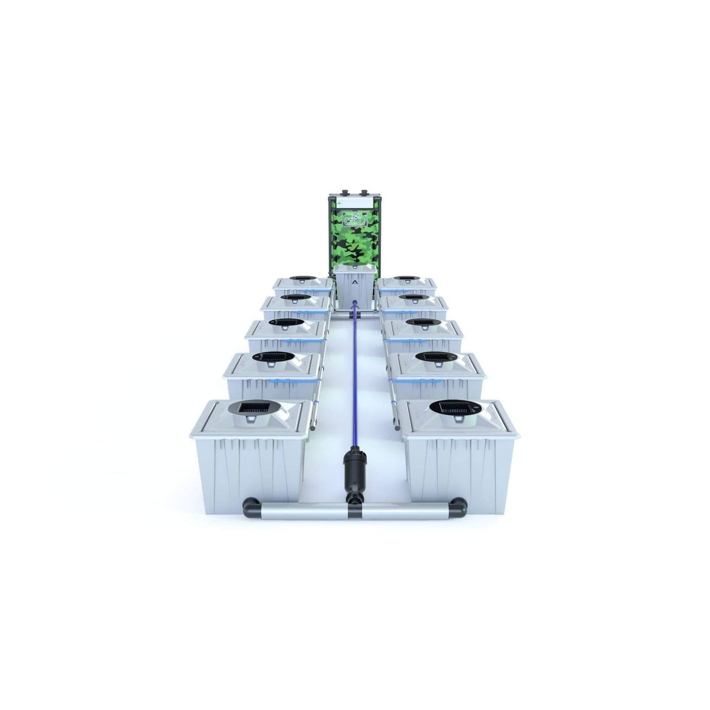 Alien RDWC 10 Pot 36L PRO Silver Series - Include Tank / JET-STREAM™ SILENT 1.0 - 950LPH