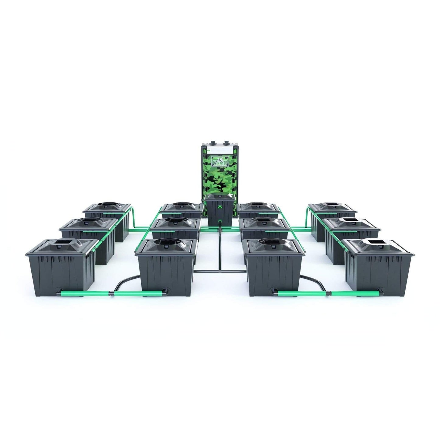 Alien RDWC 12 Pot 36L Black Series - Include Tank / JET-STREAM™ SILENT 4.0 - 3500LPH