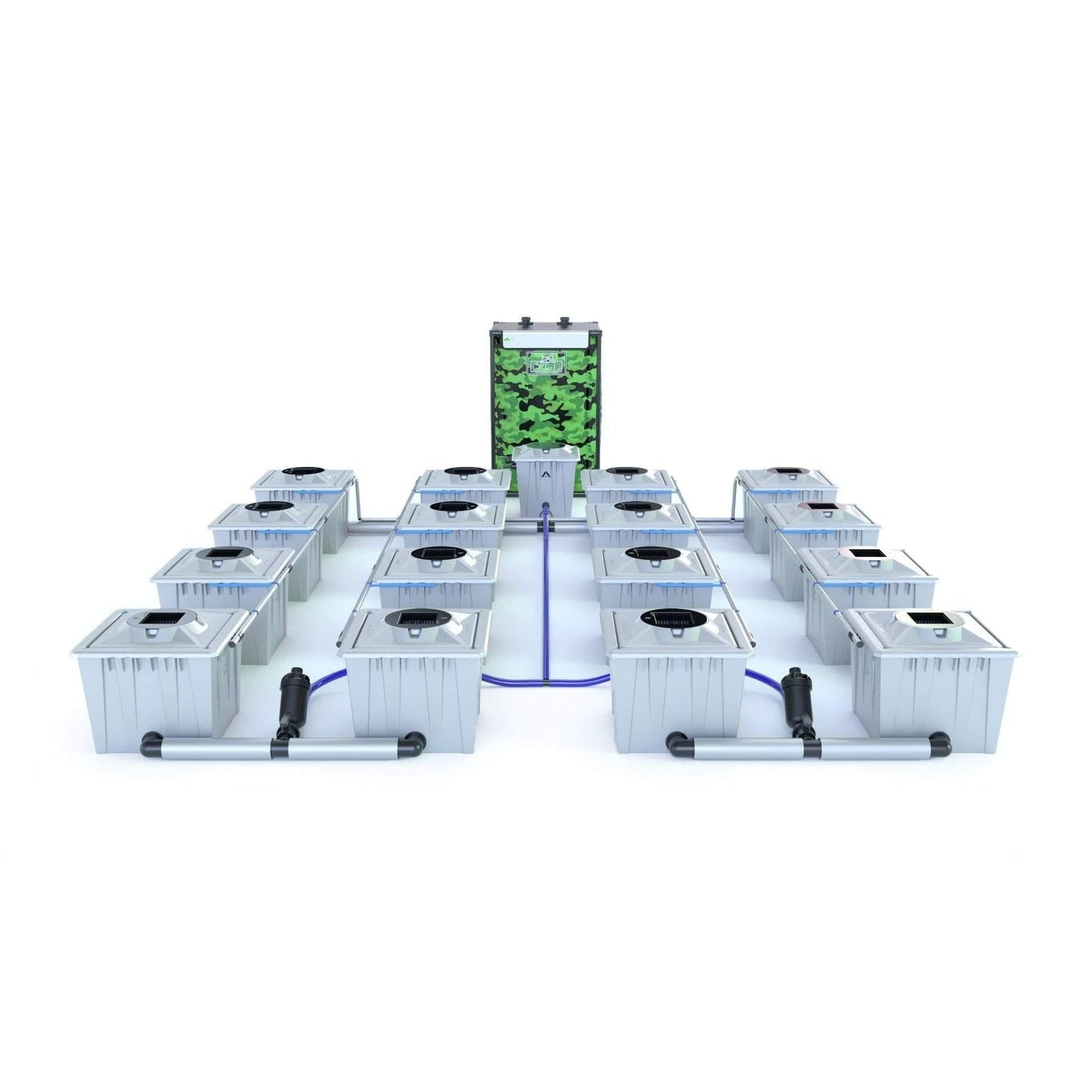 Alien RDWC 16 Pot 36L PRO Silver Series - Include Tank / JET-STREAM™ SILENT 1.5 - 1350LPH