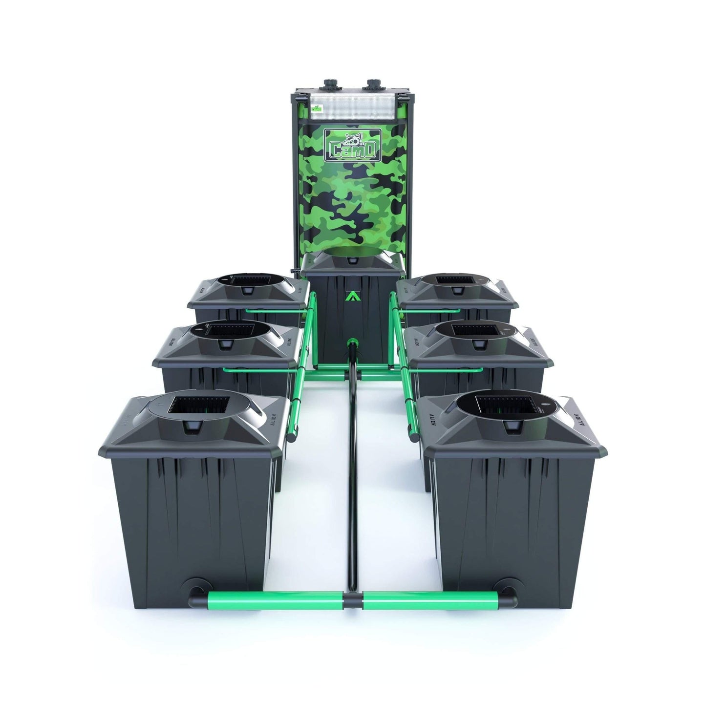 Alien RDWC 6 Pot 20L Black Series - Include Tank / JET-STREAM™ SILENT 2.0 - 2150LPH