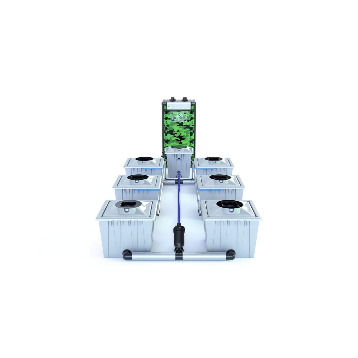 Alien RDWC 6 Pot 36L PRO Silver Series - Include Tank / JET-STREAM™ SILENT 3.0 - 2700LPH