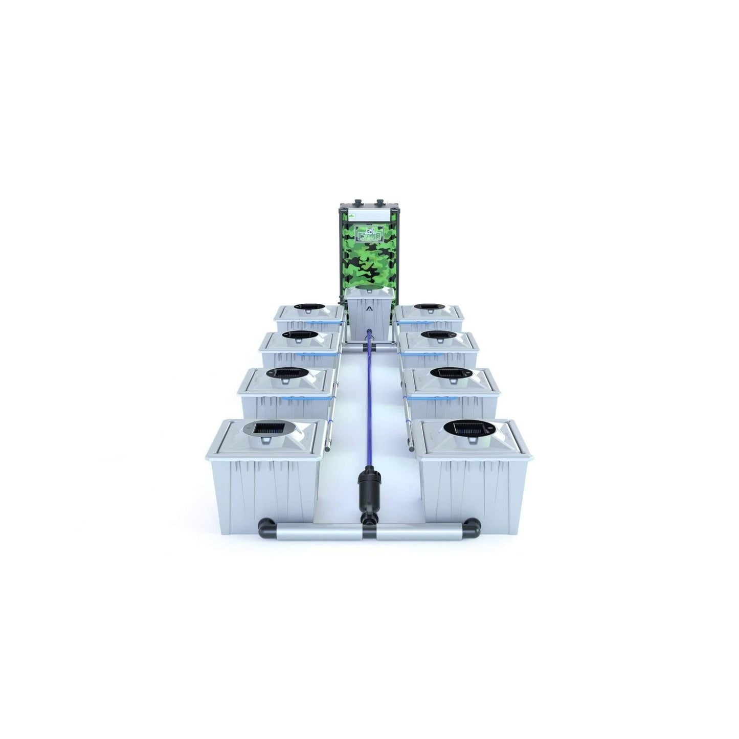 Alien RDWC 8 Pot 36L PRO Silver Series - Include Tank / JET-STREAM™ SILENT 1.0 - 950LPH