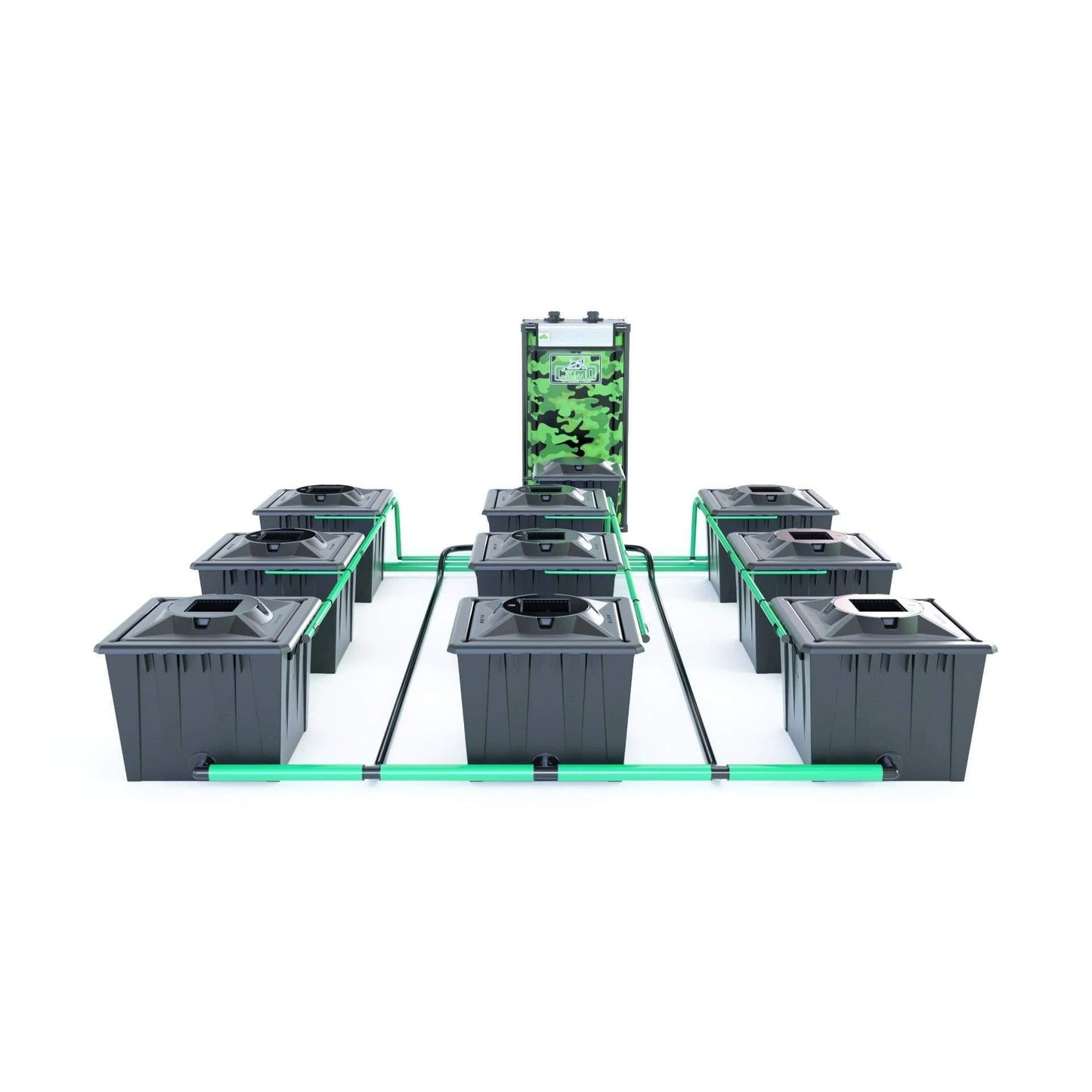 Alien RDWC 9 Pot 36L Black Series - No Tank / JET-STREAM™ SILENT 2.5 - 2400LPH