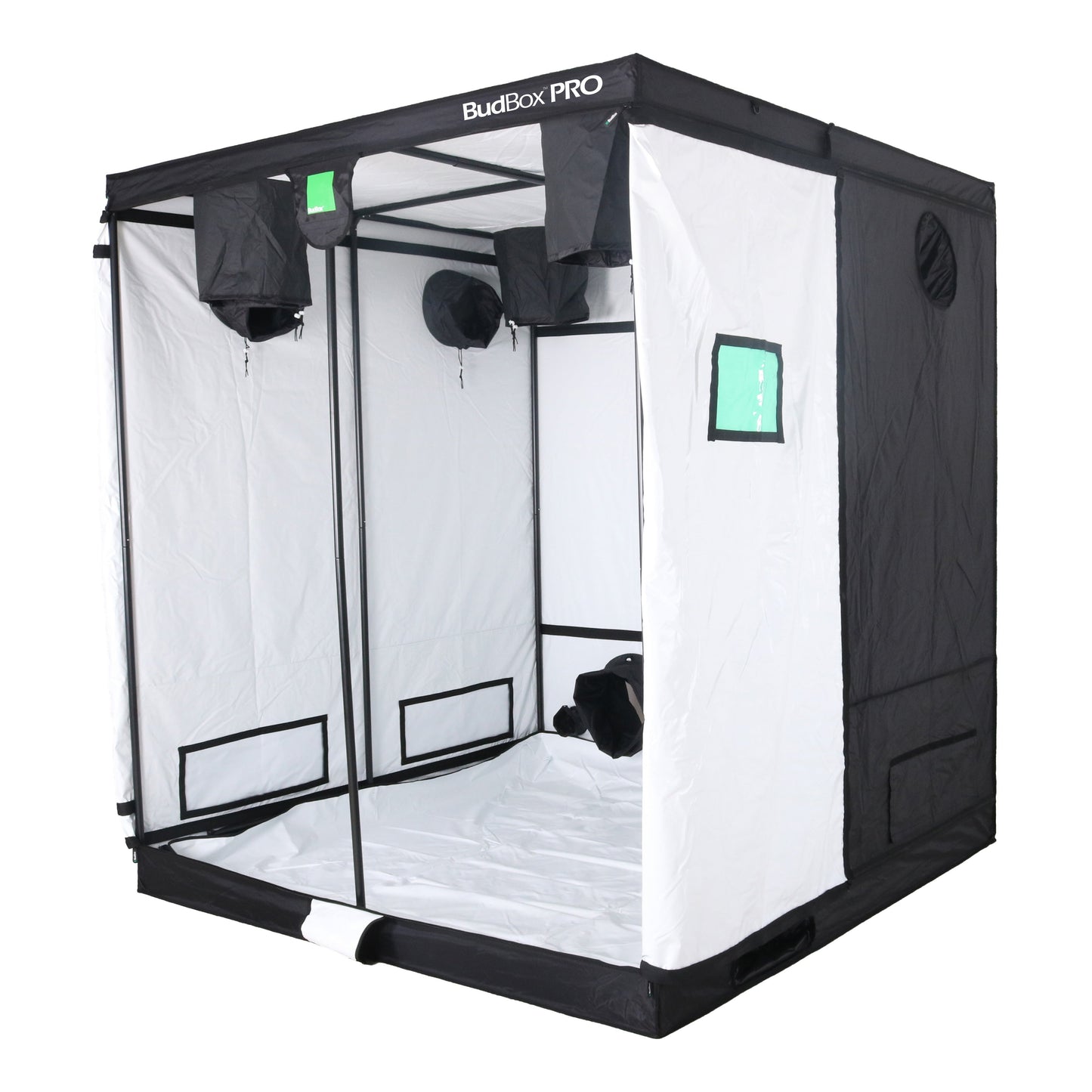 Bud Box Pro 200 x 200 Grow Tent - Standard & XL Height (White/Silver Lining) - White Lining - 2.2m Tall
