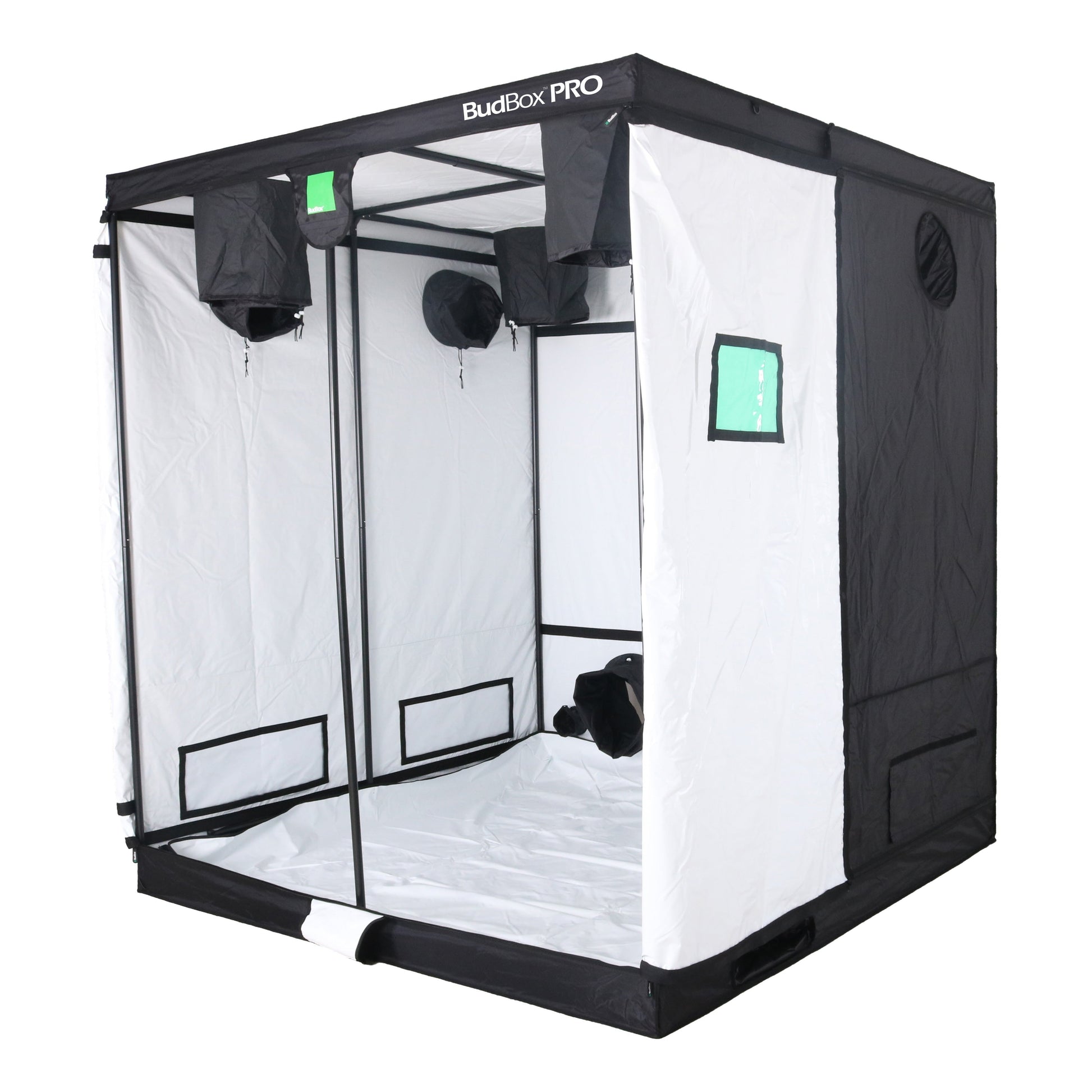 Bud Box Pro 200 x 200 Grow Tent - Standard & XL Height (White/Silver Lining) - White Lining - 2.2m Tall