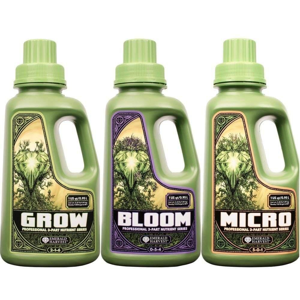Emerald Harvest 3 Part (Grow, Bloom Micro) - Grow  - 0.95L