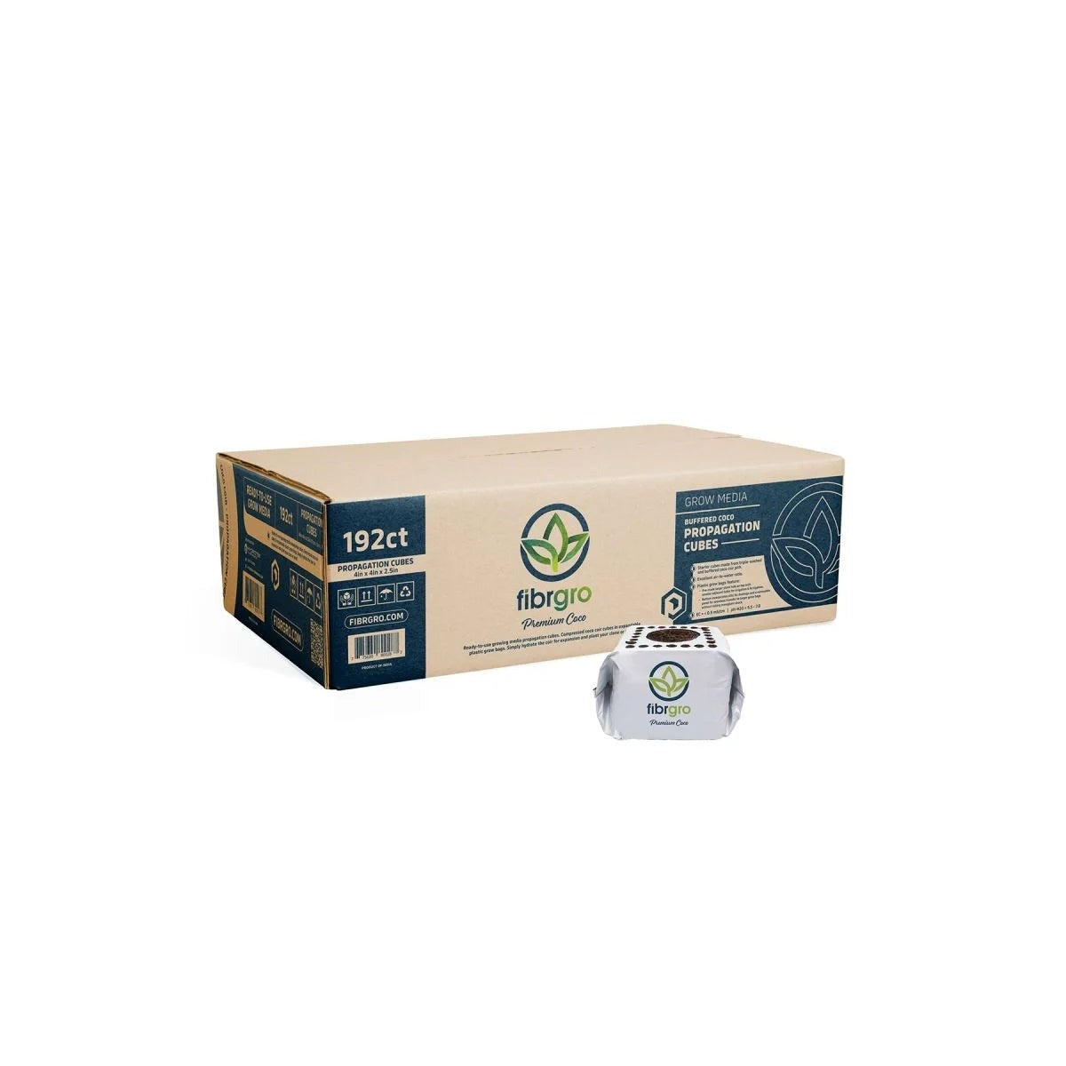Fibrgro Buffered Propagation Cubes 4”x4”x2.5” - Box Quantity (192)