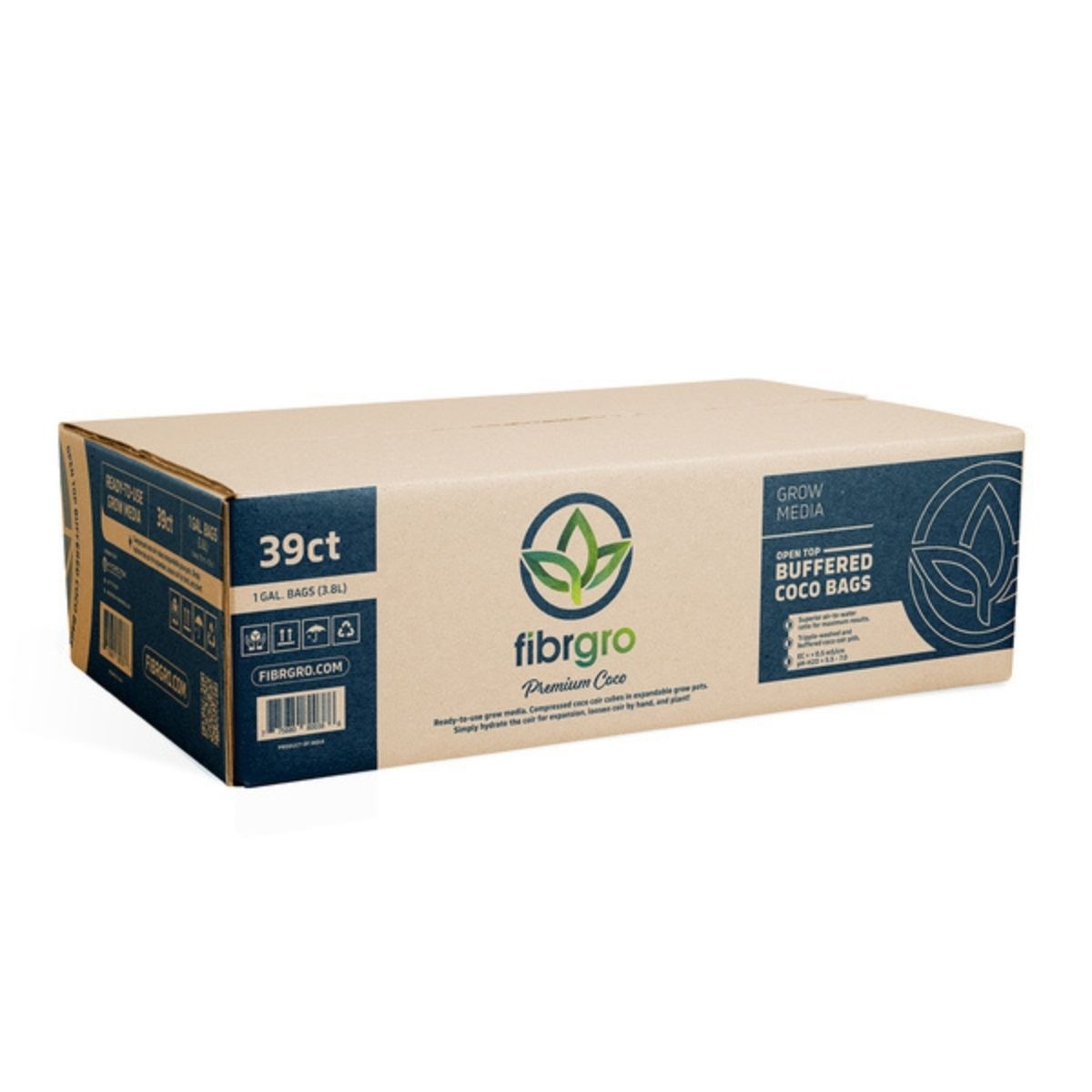 Fibrgro Buffered Quick Fill Open Top Bag - 1 Gallon - Box Quantity (39 Singles)