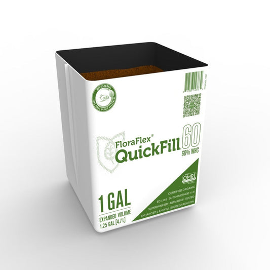 FloraFlex Quick Fill Bag - 1 Gallon | White Plastic | 60% WHC - Single