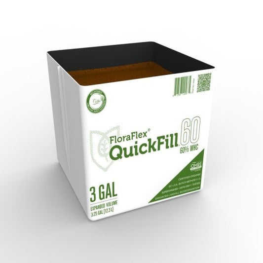 FloraFlex Quick Fill Bag - 3 Gallon | White Plastic | 60% WHC - Single