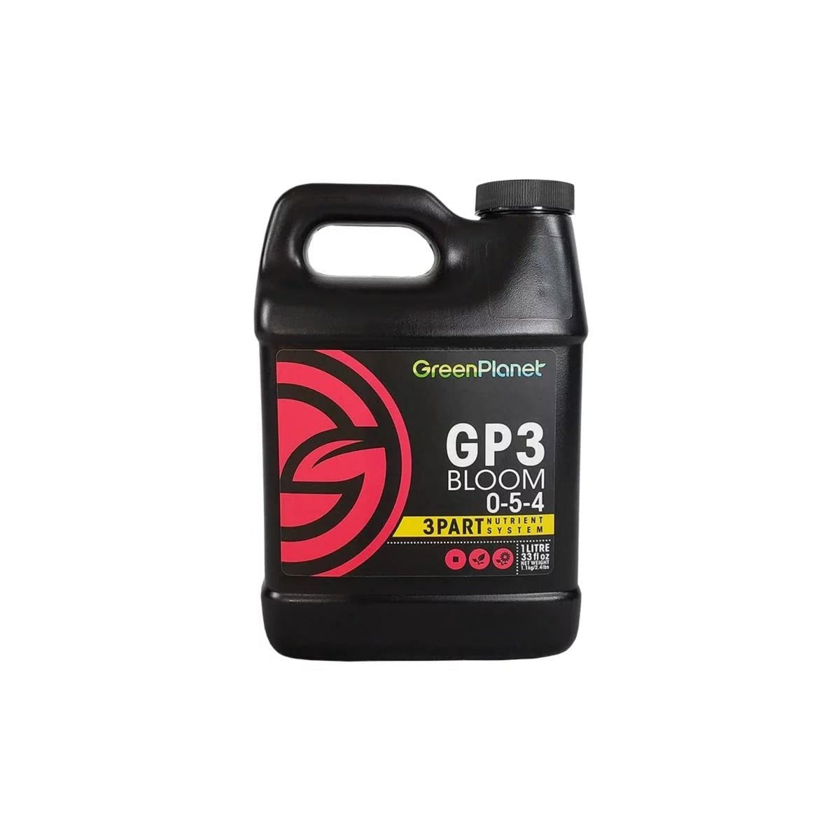 Green Planet - Grow, Bloom, Micro 3-Part Nutrient Hydroponics (GP3) - Bloom / 1L