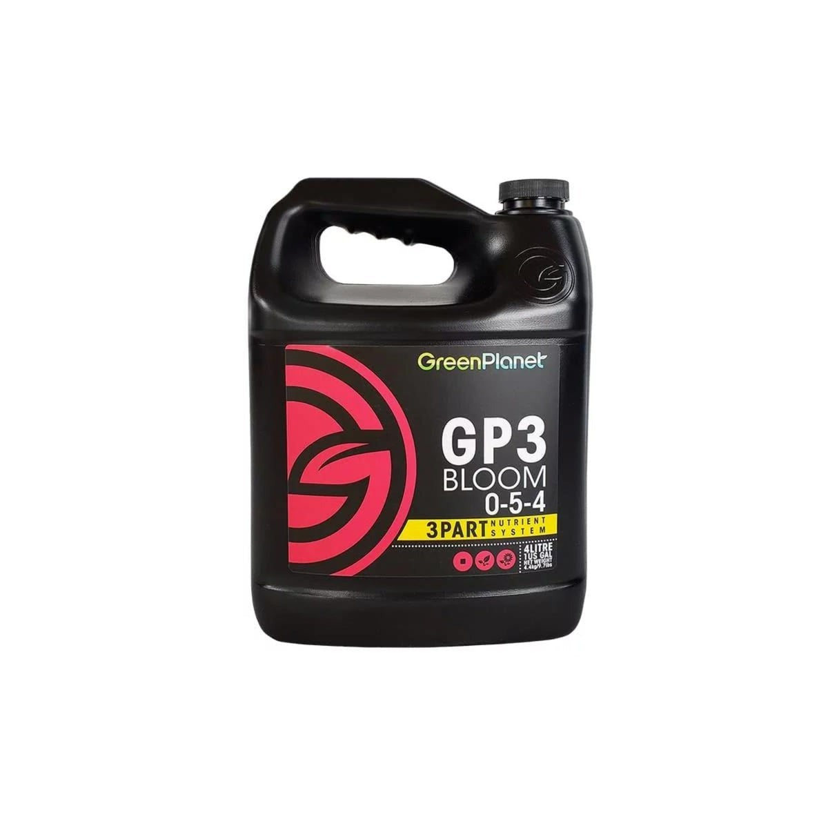 Green Planet - Grow, Bloom, Micro 3-Part Nutrient Hydroponics (GP3) - Bloom / 4L
