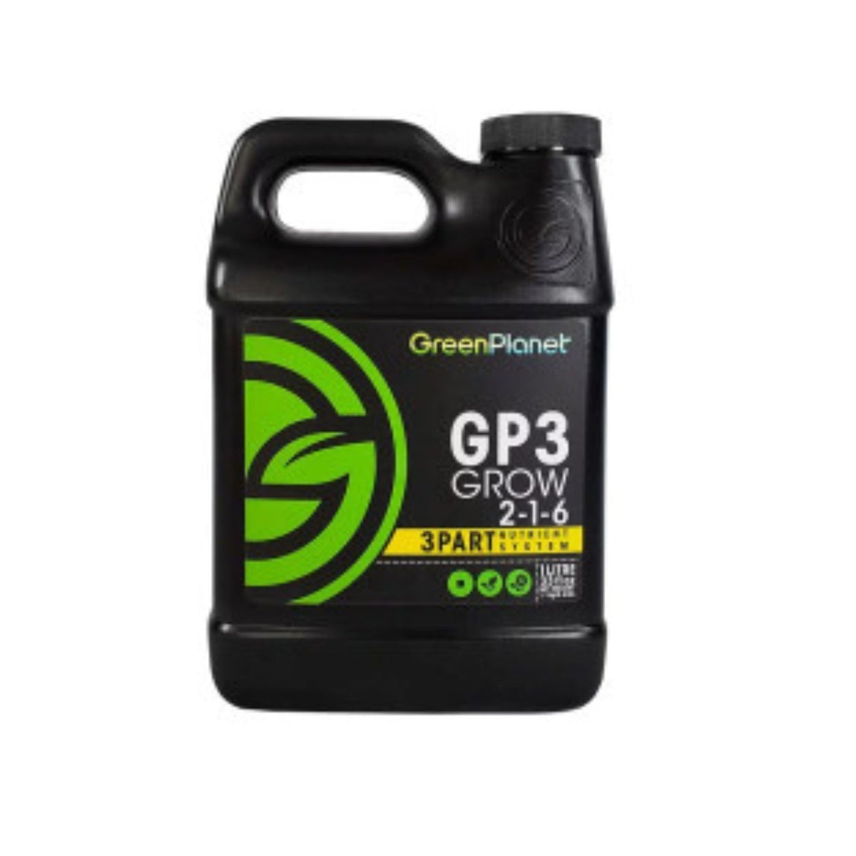 Green Planet - Grow, Bloom, Micro 3-Part Nutrient Hydroponics (GP3) - Grow / 4L