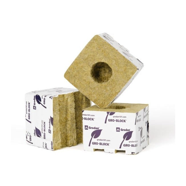 Grodan Gro-Block Improved GR10 4" w/ Hole - Single