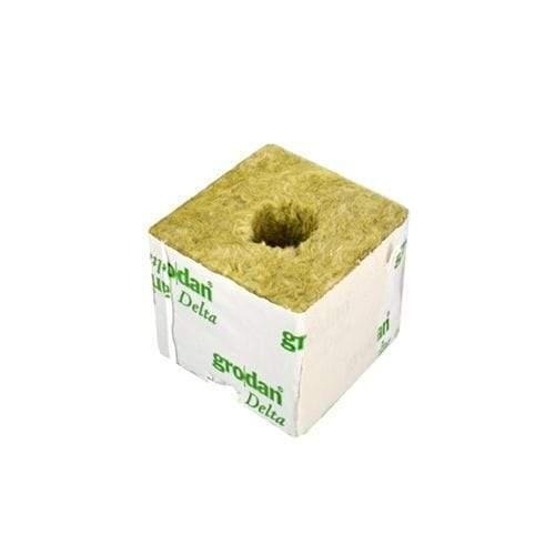 Grodan Rockwool Blocks 3” (7.5cm) – Small or Large Hole - 2.5cm (Small Hole) / Single