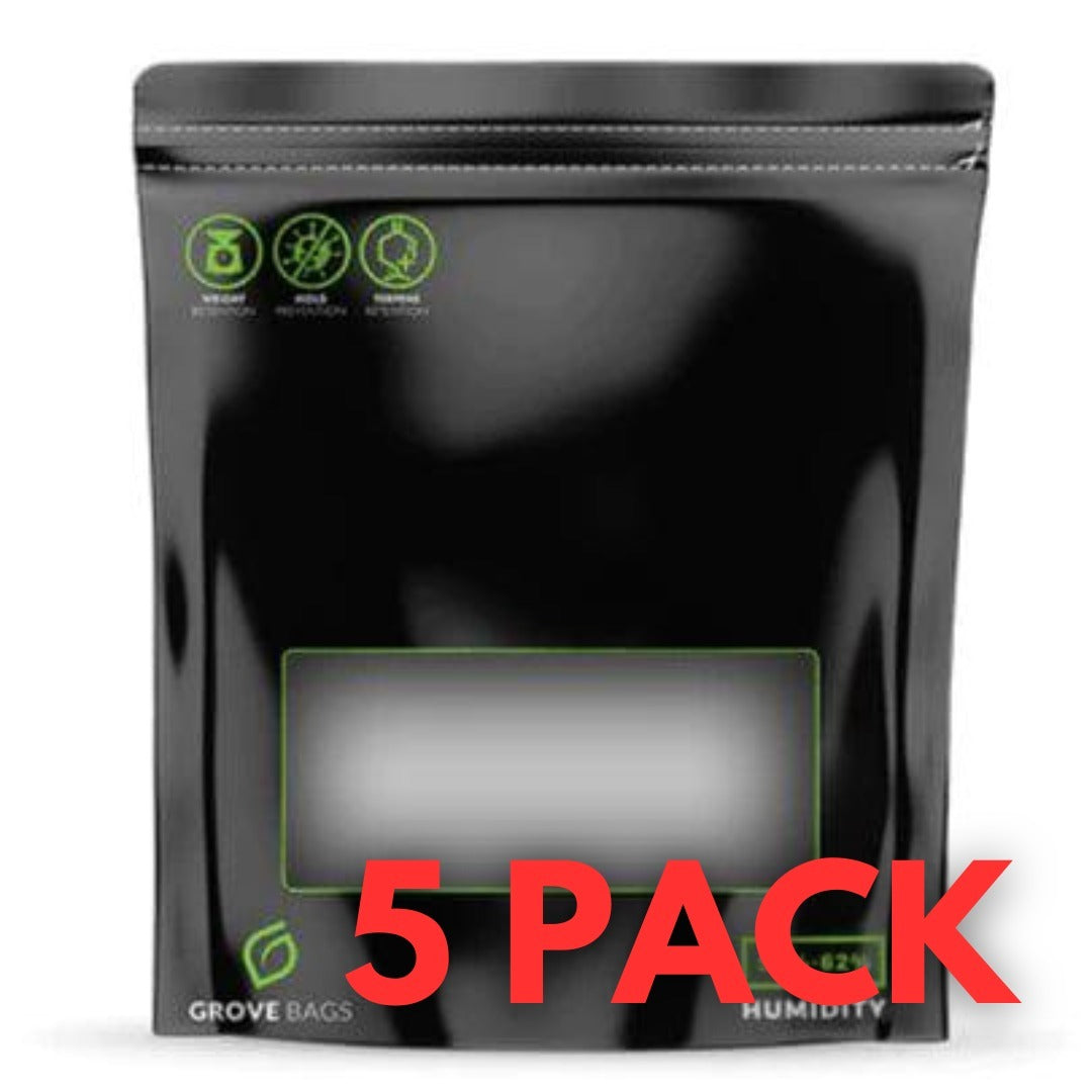 Grove Bags - 8 Ounce Window (225g / Half Pound) - 5 Pack