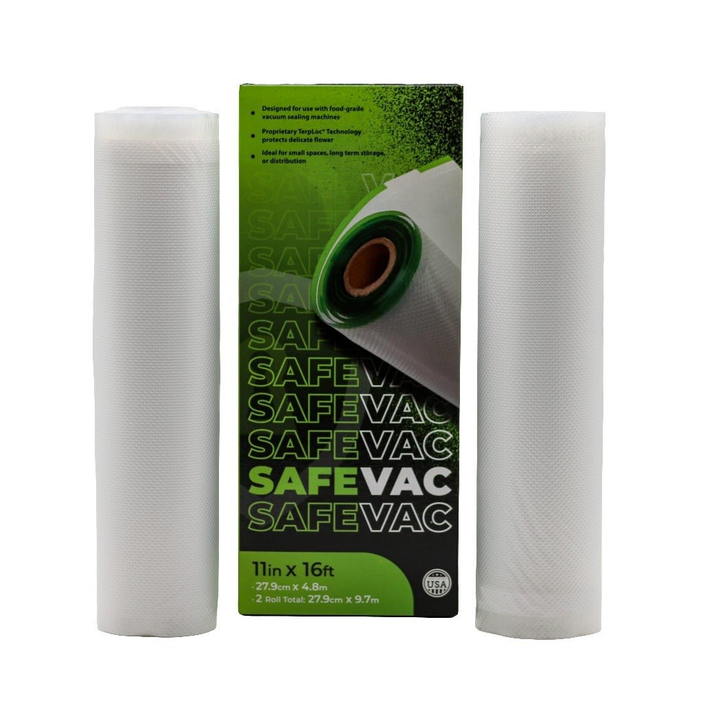 Grove Bags - SafeVac Terploc 11″ x 16ft Rolls - Full Box (2 rolls)