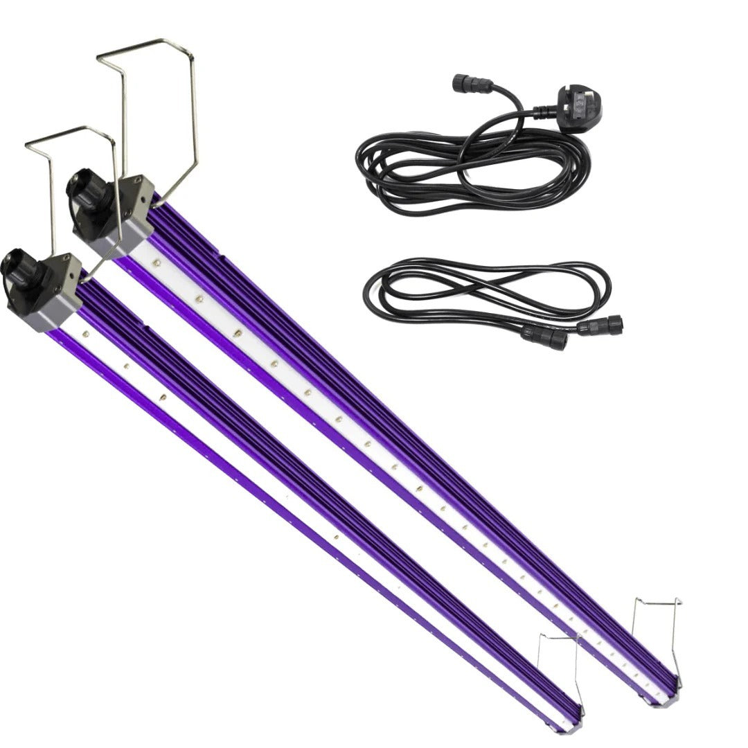 Lumatek 30W UV Supplemental Light LED Bar - One Pair + Power Cable + Daisy Chain