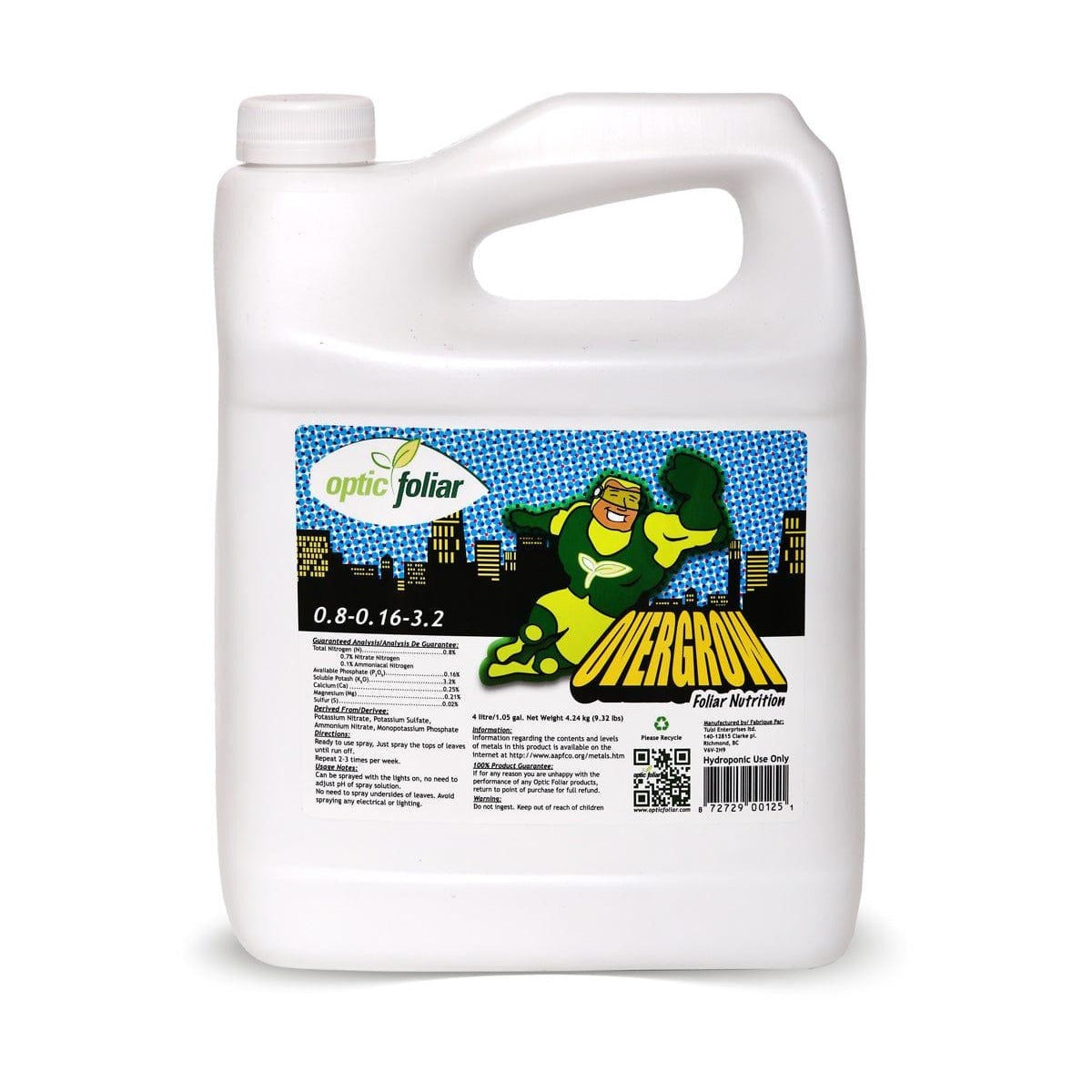 Optic Foliar Overgrow - 4L