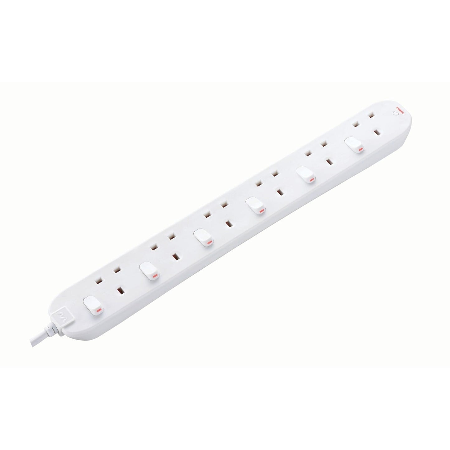 Power Extension Leads - 6 Gang / 2 Metre Power Extension Lead
