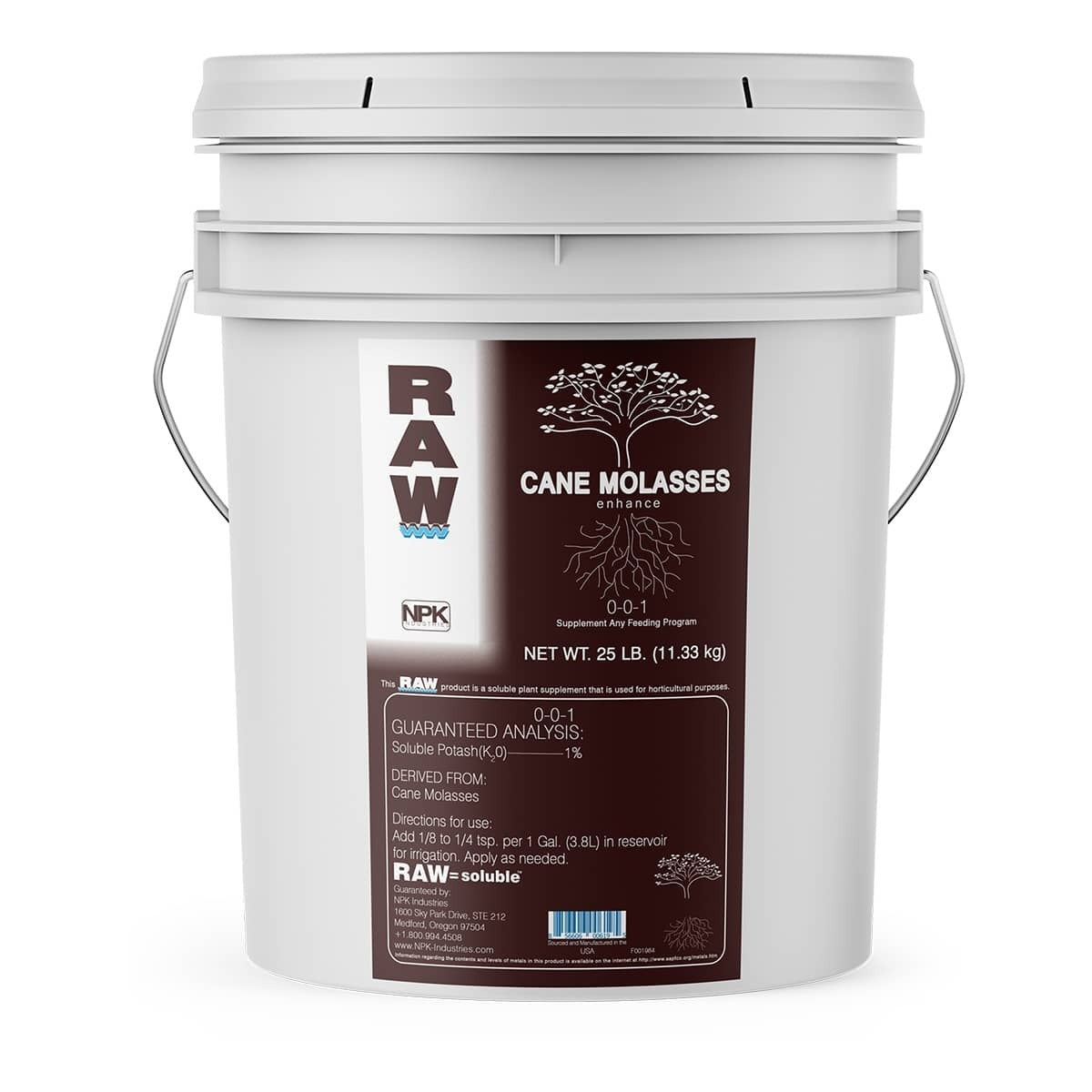 Raw Nutrients - Cane Molasses - 25lb