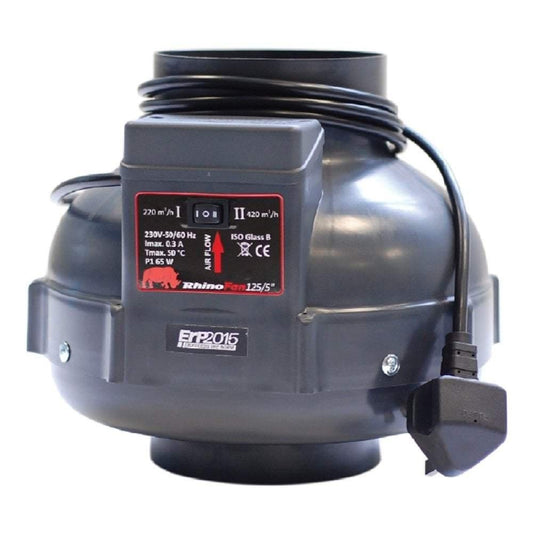 Rhino Twin Speed Fan - Rhino Twin Speed - 100 - 4" 160/280m3/h Fan