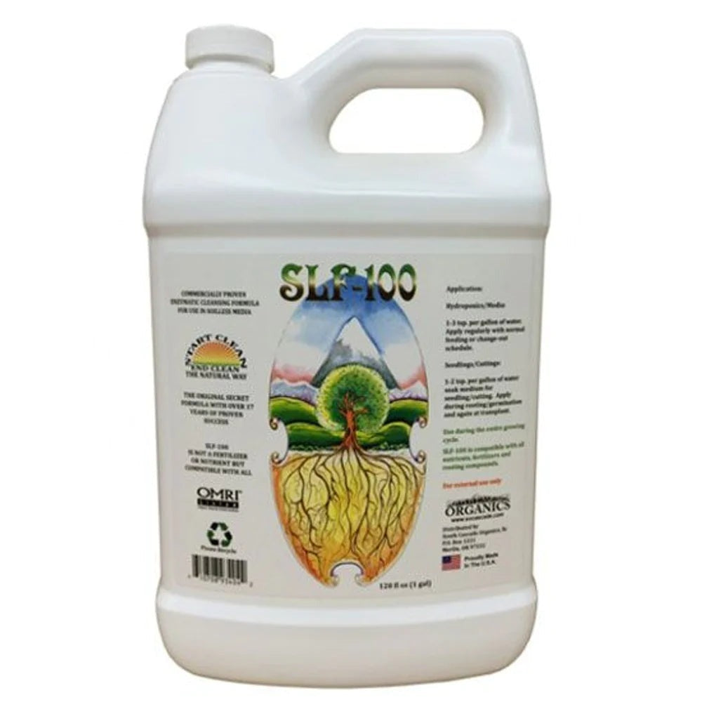 SLF-100 Enzyme Hydroponics Systems and Soilless Media Cleanser - 3.8L (1 US gallon)