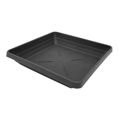 Square Plastic Plant Saucers – Heavy-Duty Drip Trays for Hydroponics & Indoor Growing - 14cm (3.5L pots)