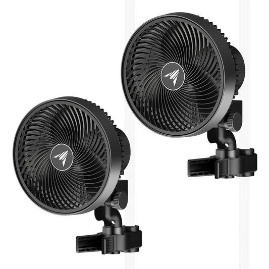 TWIN PACK - AC Infinity Cloudray S6  - 2 x 6-Inch Oscillating Clip Fans for Grow Tents