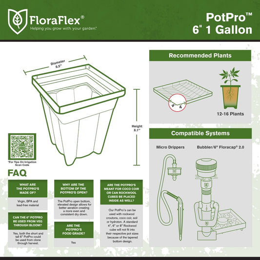 FloraFlex PotPro 6' Tall Pot 1 Gal